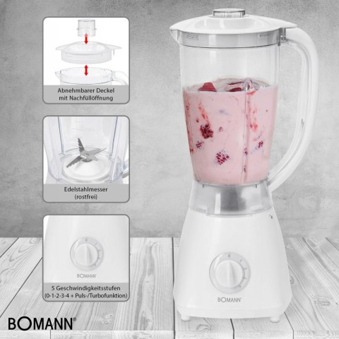 Blender-Kielichowy Bomann Um378cb 500W - Do Koktajli I Kruszenia Lodu 1,5L
