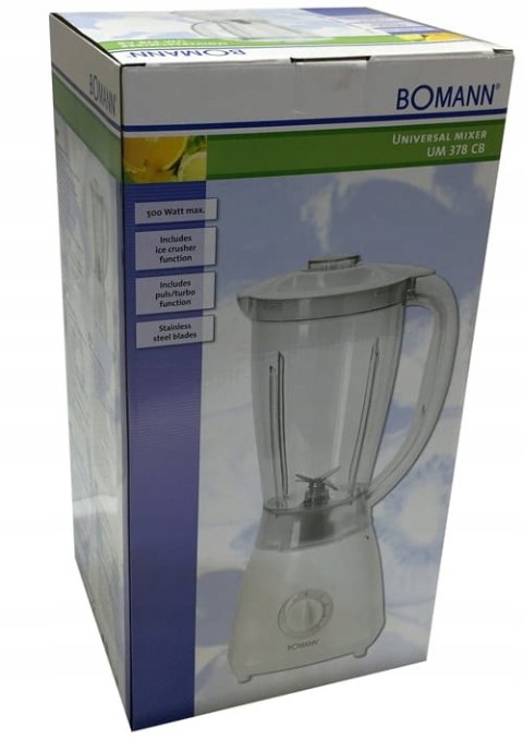 Blender-Kielichowy Bomann Um378cb 500W - Do Koktajli I Kruszenia Lodu 1,5L