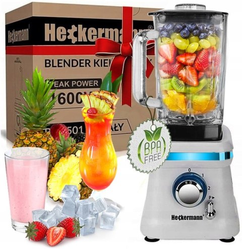 Blender Kielichowy Heckermann 1600W 1.6L Do Koktajli I Lodu Do Kuchni I Gotowania