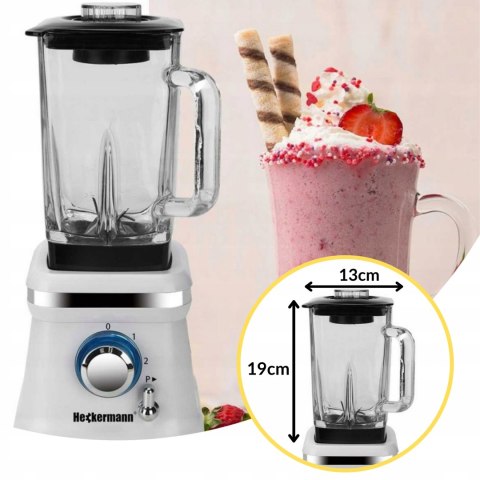 Blender Kielichowy Heckermann 1600W 1.6L Do Koktajli I Lodu Do Kuchni I Gotowania