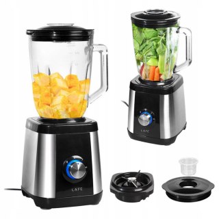 Blender Kielichowy Lafe Power Mix 600W 1,5L Szklany, Kruszenie Lodu 2 Tryby
