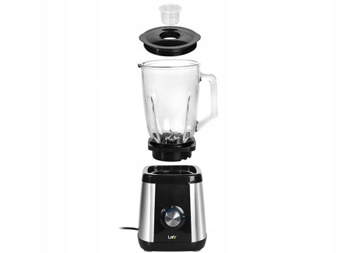Blender Kielichowy Lafe Power Mix 600W 1,5L Szklany, Kruszenie Lodu 2 Tryby
