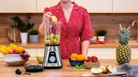 Blender Kielichowy Teesa 1300W 1,5L Szklany Kielich + Bidon, Kruszy Lód
