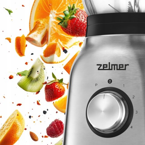 Blender Kielichowy Zelmer 1250W Szklany 1,5L 4 Prędkości Kruszenie Lodu
