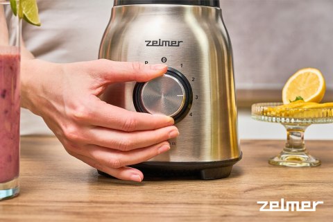 Blender Kielichowy Zelmer 1250W Szklany 1,5L 4 Prędkości Kruszenie Lodu