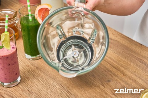 Blender Kielichowy Zelmer 1250W Szklany 1,5L 4 Prędkości Kruszenie Lodu