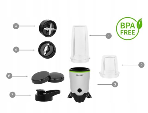 Blender Nutrifresh 1200W Z 2 Pojemnikami - Miksowanie I Mielenie Żywności