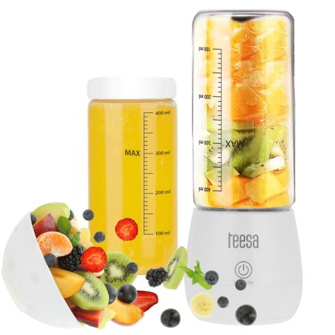Blender Przenośny Bezprzewodowy Teesa Tsa3543 Z Szklanym Kubkiem 450Ml 100W