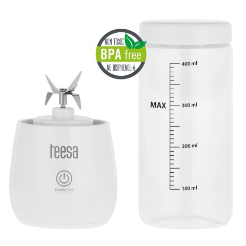 Blender Przenośny Bezprzewodowy Teesa Tsa3543 Z Szklanym Kubkiem 450Ml 100W