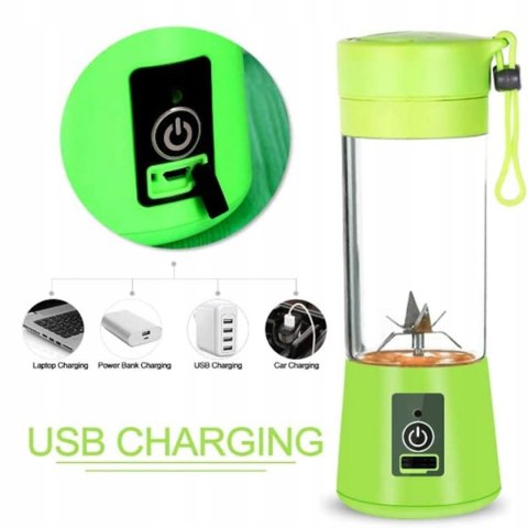 Blender Przenośny Usb 380Ml 2000Mah - Mocny Elektryczny Shaker Turystyczny