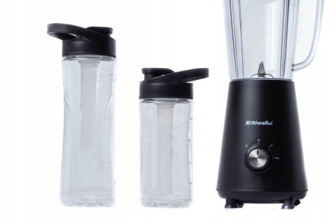 Blender Riwall 1500 5W1 Smoothie, Kruszenie Lodu, 2 Bidony, 2 Wkł.Chłodzące
