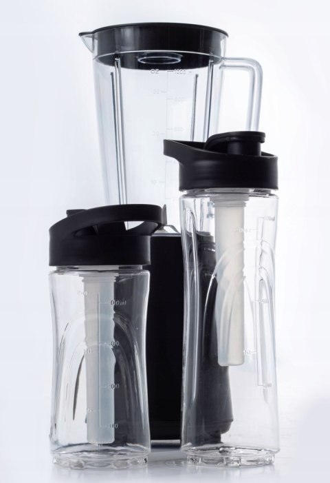 Blender Riwall 1500 5W1 Smoothie, Kruszenie Lodu, 2 Bidony, 2 Wkł.Chłodzące