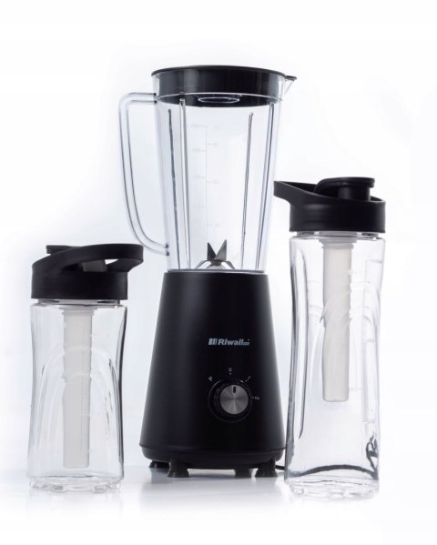 Blender Riwall 1500 5W1 Smoothie, Kruszenie Lodu, 2 Bidony, 2 Wkł.Chłodzące
