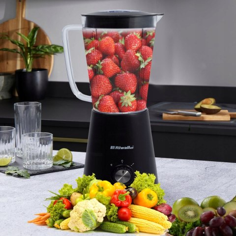 Blender Riwall 1500 5W1 Smoothie, Kruszenie Lodu, 2 Bidony, 2 Wkł.Chłodzące
