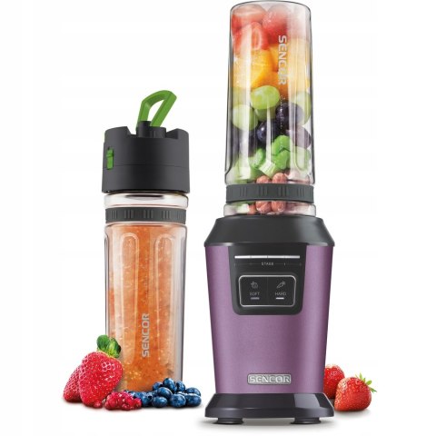 Blender Smoothie 800W Sencor Sbl 7173Vt Fioletowy, 2 Butelki 0,6L Soft/Hard