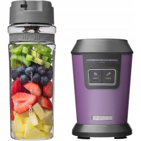Blender Smoothie 800W Sencor Sbl 7173Vt Fioletowy, 2 Butelki 0,6L Soft/Hard