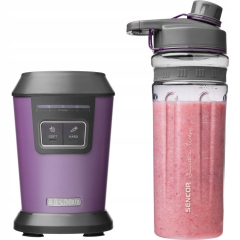 Blender Smoothie 800W Sencor Sbl 7173Vt Fioletowy, 2 Butelki 0,6L Soft/Hard