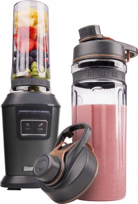 Blender Smoothie Sencor 800W 2 X Butelki 0,6L Tritan Z Programami Soft/Hard