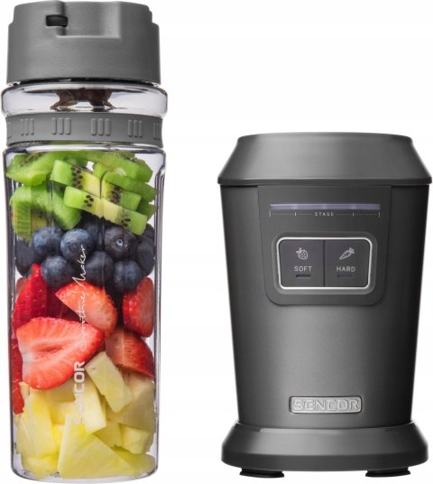 Blender Smoothie Sencor 800W 2 X Butelki 0,6L Tritan Z Programami Soft/Hard