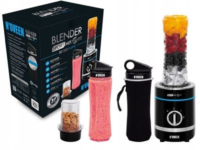 Blender Sportowy 300W Mikser Koktajli I Smoothie Z Młynkiem, 2X600ml Etui