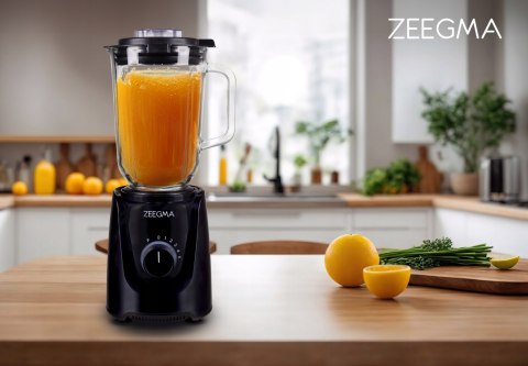 Blender Szklany 1,5L 1000W 6 Ostrzy - Kruszenie Lodu, 5 Prędkości, Pulse
