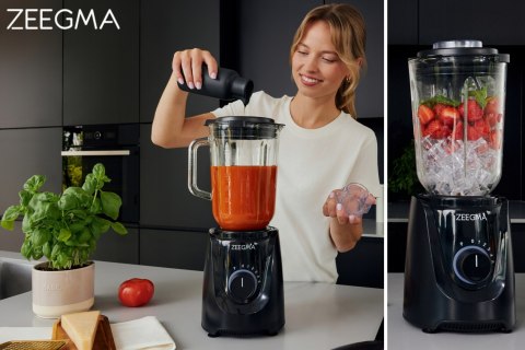 Blender Szklany 1,5L 1000W 6 Ostrzy - Kruszenie Lodu, 5 Prędkości, Pulse