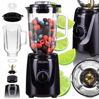 Blender Szklany Kielichowy 1,5L 1000W/1829W 5 Prędkości, Kruszenie Lodu