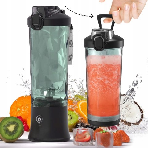 Blender Turystyczny Bezprzewodowy 600 Ml Usb 4000Mah Kielichowy Smoothie