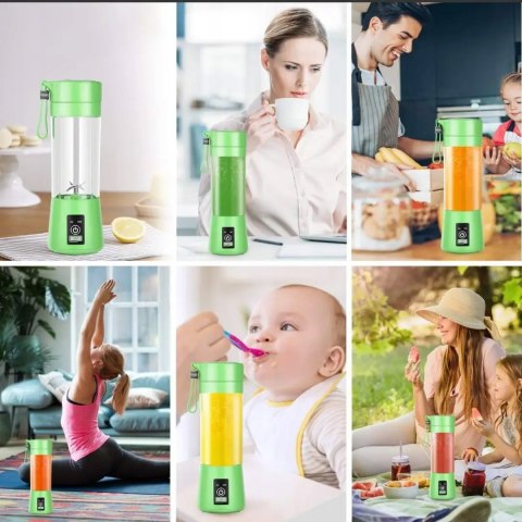 Blender Usb Ręczny Bezprzewodowy Przenośny Turystyczny 380Ml 1500Mah
