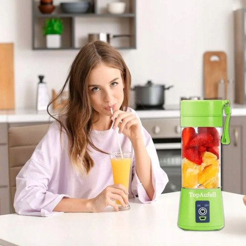 Blender Usb Ręczny Bezprzewodowy Przenośny Turystyczny 380Ml 1500Mah