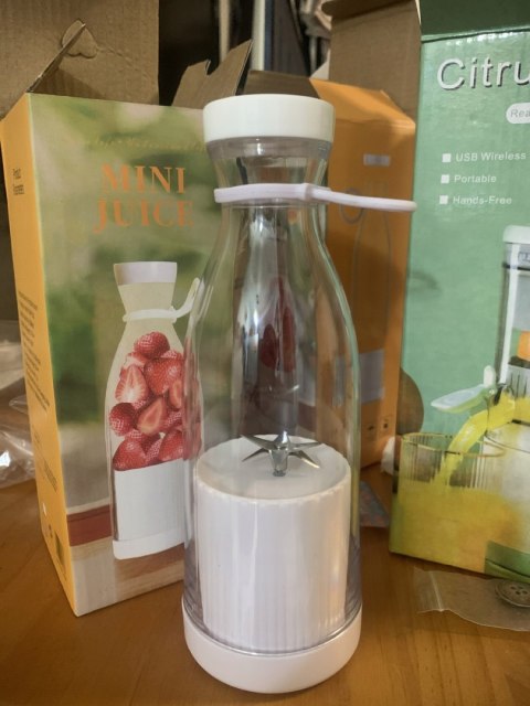 Mini Blender Przenośna 420Ml Usb 1200Mah 40W 1800Rpm Sokowirówka Premium