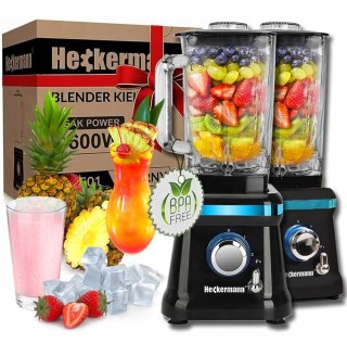 Mocny Blender Kielichowy Heckermann 1600W 1,6L Do Smoothie I Koktajli