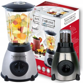 Blender Kielichowy 800W Royalty Line 1,5L Szklany Dżbanek, Młynek Do Kawy