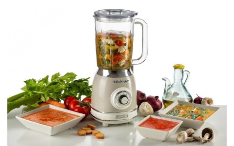 Blender Kielichowy Ariete Vintage 1000W Szklany Kubek 4 Prędkości Mixer