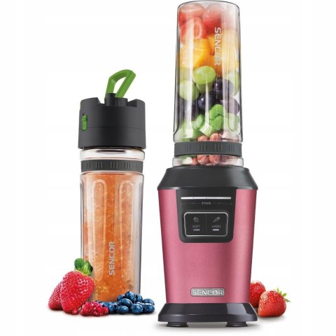 Blender Kielichowy Sencor 800W Z Próżniową Pokrywką I Sportowymi Butelkami