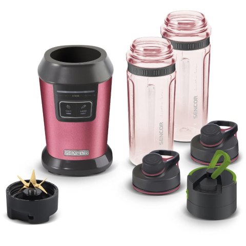 Blender Kielichowy Sencor 800W Z Próżniową Pokrywką I Sportowymi Butelkami