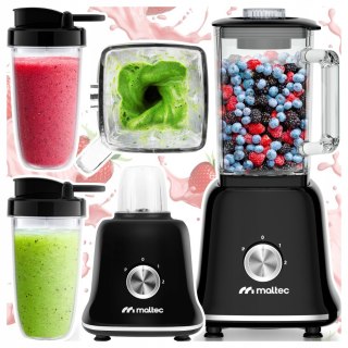 Blender Maltec Bl1800w Z Dużym Kielichem 1,6L, Młynkiem I 2 Butelkami