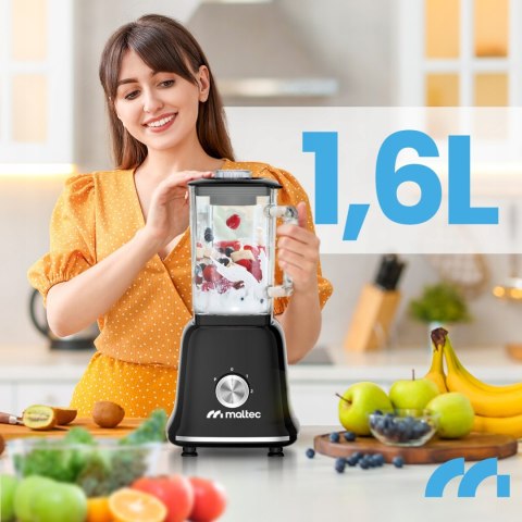 Blender Maltec Bl1800w Z Dużym Kielichem 1,6L, Młynkiem I 2 Butelkami