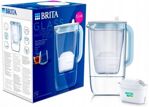 Brita Glass Dzbanek Filtrujący 2,5L Szklany + Filtr Pro Pure Performance