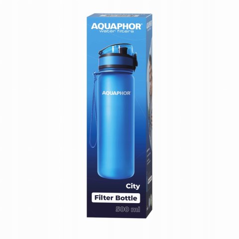 Butelka Filtrująca Aquaphor City Niebieska 500Ml, Eko, Do Lodówki/Zmywarki