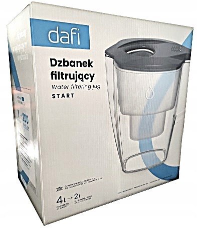 Dzbanek Dafi Start 4L + 3 Filtry Unimax - Kalendarzowy, Łatwe Napełnianie
