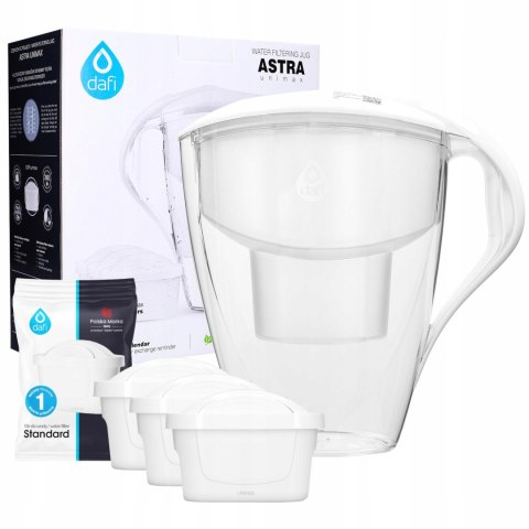Dzbanek Filtrujący 3L Dafi Astra + 3 Filtry Unimax - Manualny Wskaźnik