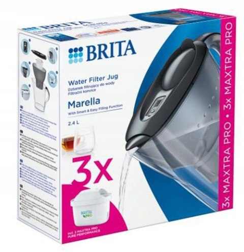 Dzbanek Filtrujący Brita Marella + 3 Wkłady Maxtra Pro Pure Performance