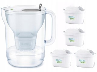 Dzbanek Filtrujący Brita Style Xl Szary 2,3L - 4 Wkłady Led Wskaźnik Myjany