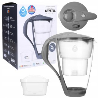 Dzbanek Filtrujący Dafi Crystal 2L Szklany Z Led Wskaźnik I Filtrem Unimax