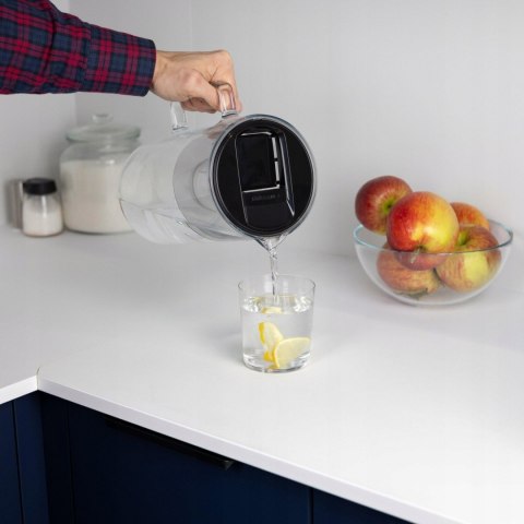Dzbanek Szklany Wessper D2 Borosilicate 3L Czarny Z Filtrem Aquaclassic