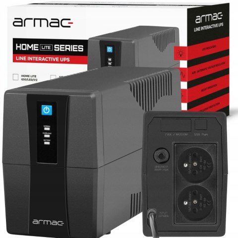 Ups Armac Home Lite 650E 390W Avr - Zasilacz Awaryjny Do Rtv I Smart Home