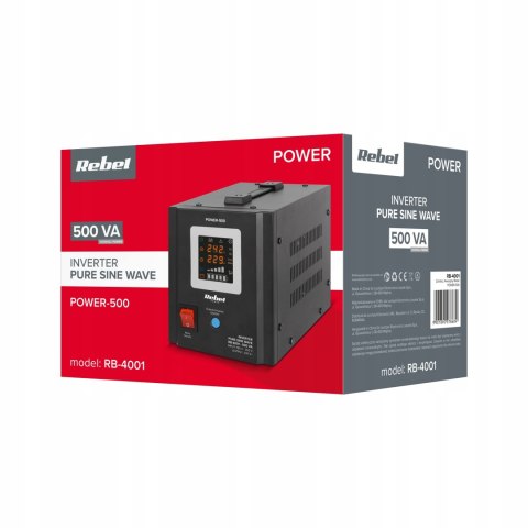 Zasilacz Awaryjny Ups Rebel Power 500 300W Czysta Sinusoida 12V/230V