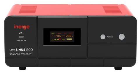 Inerge Ups 800Va/480W Czysta Sinusoida 3 Tryby Ładowania Avr Wyciszenie