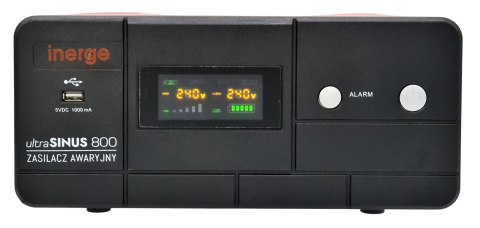 Inerge Ups 800Va/480W Czysta Sinusoida 3 Tryby Ładowania Avr Wyciszenie